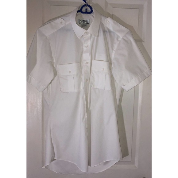 MH Pilot White Button up Work Shirts Lot of 2 Size 16 NWOT - Picture 4 of 10